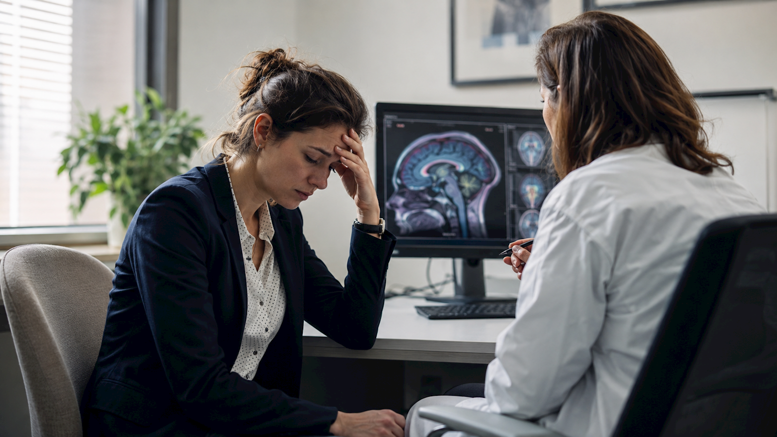 What happens in the brain during prolonged stress?
